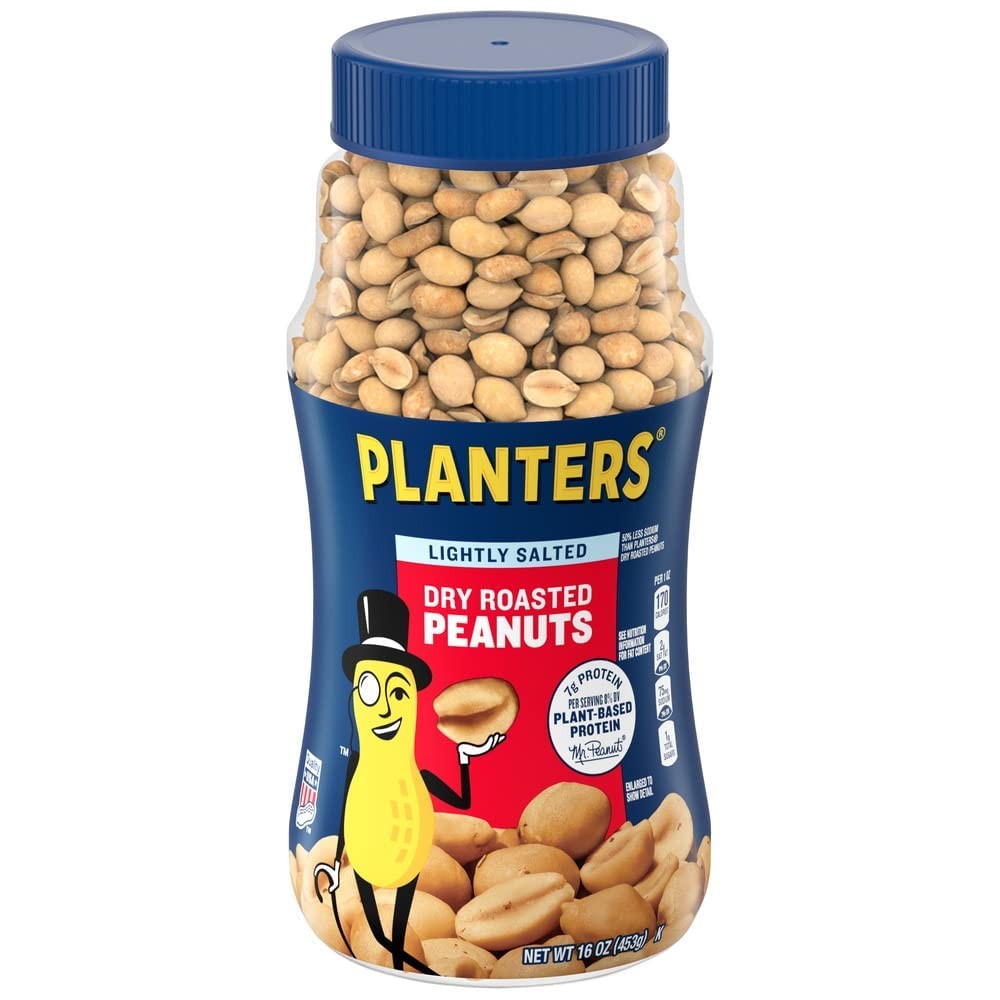 PLANTERS SALTED DRY ROASTED PEANUTS 453G