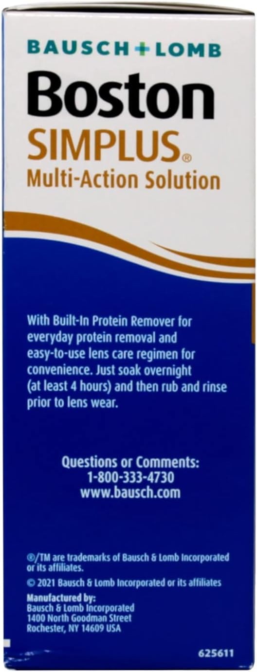 Boston Simplus, Multi - Action Solution, Protein, Remover, 3.5 OZ