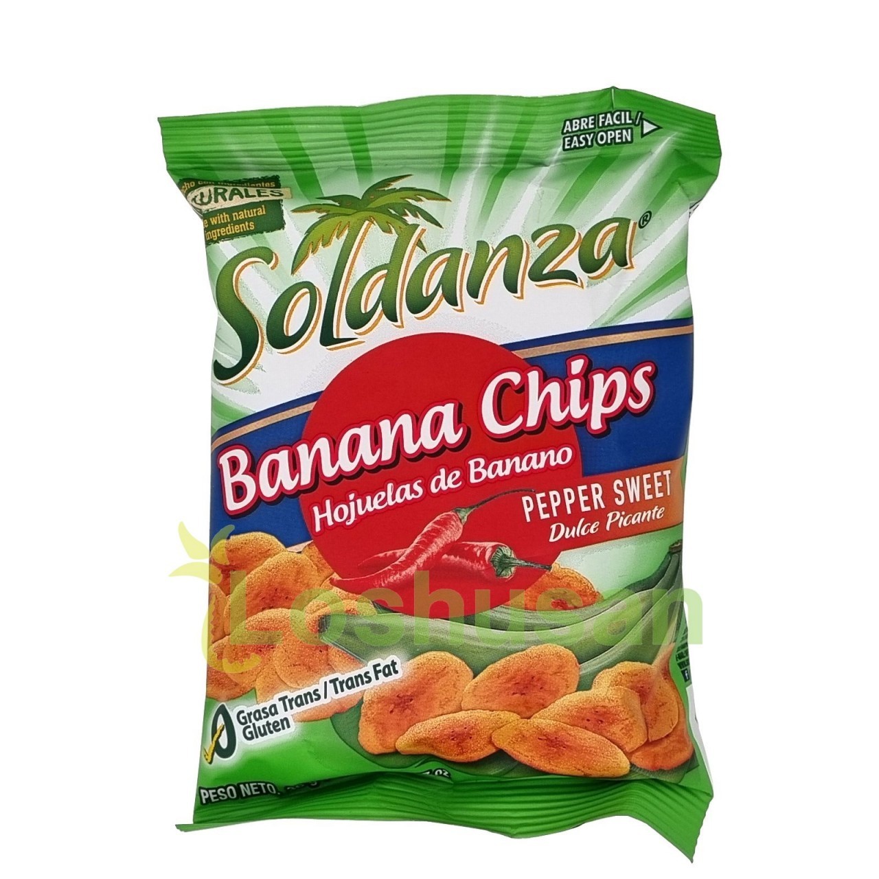 SOLDANZA BANANA CHIPS PEPPER SWEET 36g
