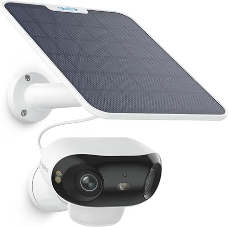 REOLINK 4K Solar Security Cameras Wireless Outdoor, 180° Blindspot-free View, Spotlight Color Night Vision, Dual-band Wi-Fi 6, Smart AI Detection, No Extra Fee, Argus 4+ 6W Solar Panel