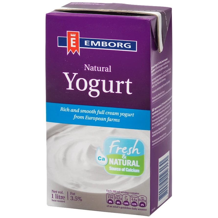 EMBORG YOGURT NATURAL 1L