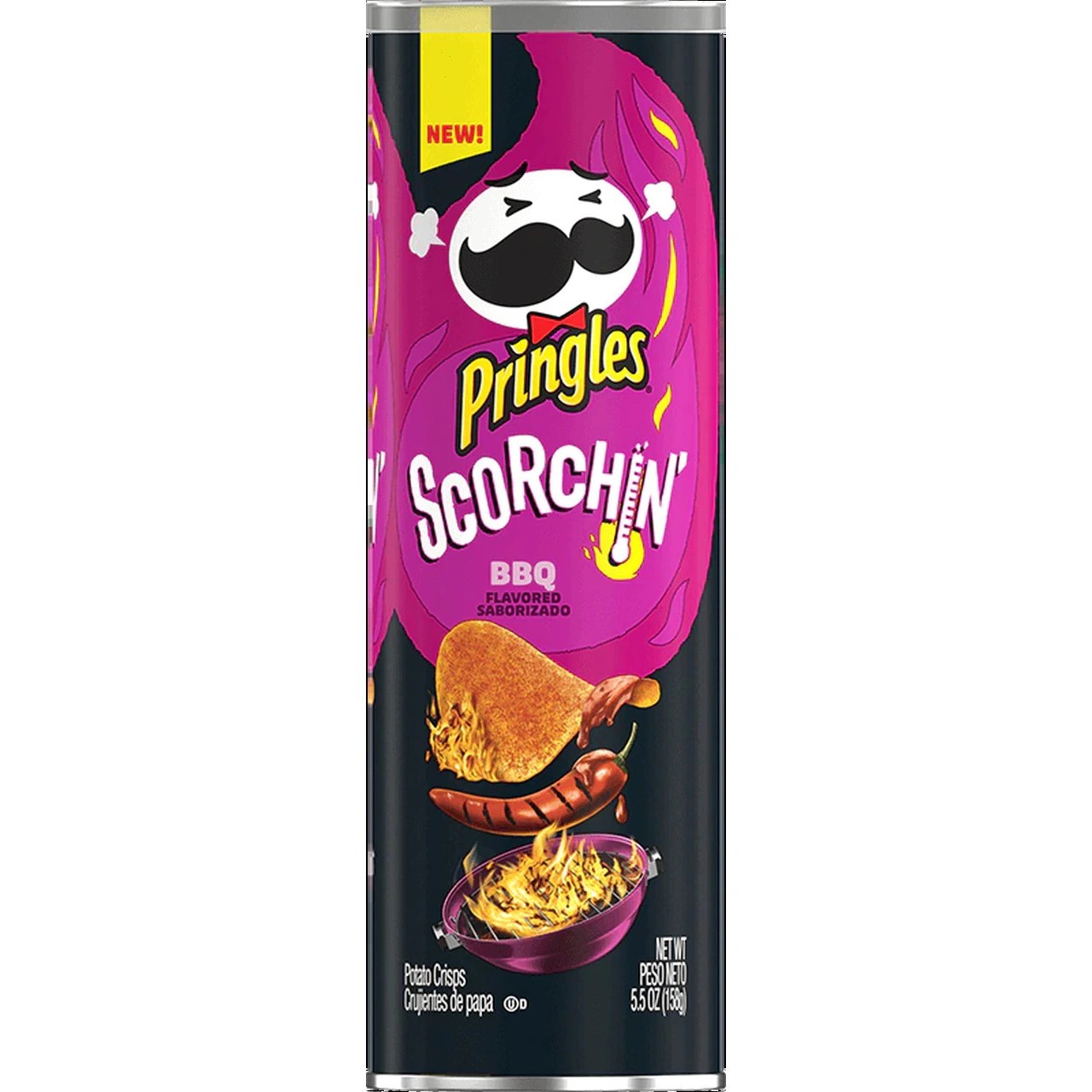 PRINGLES SCORCHIN BBQ 158g