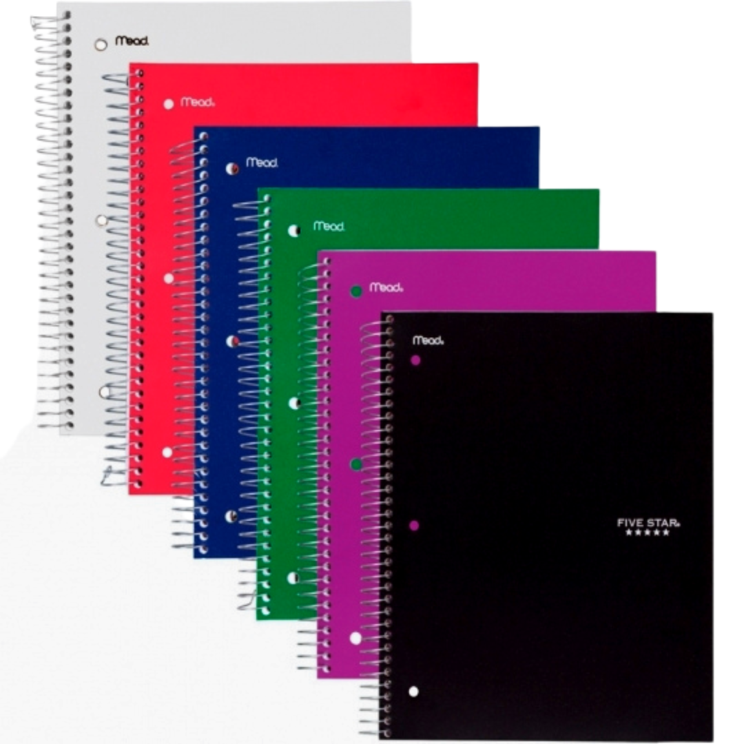 Five Star, 3 Subject Wide Ruled Notebook