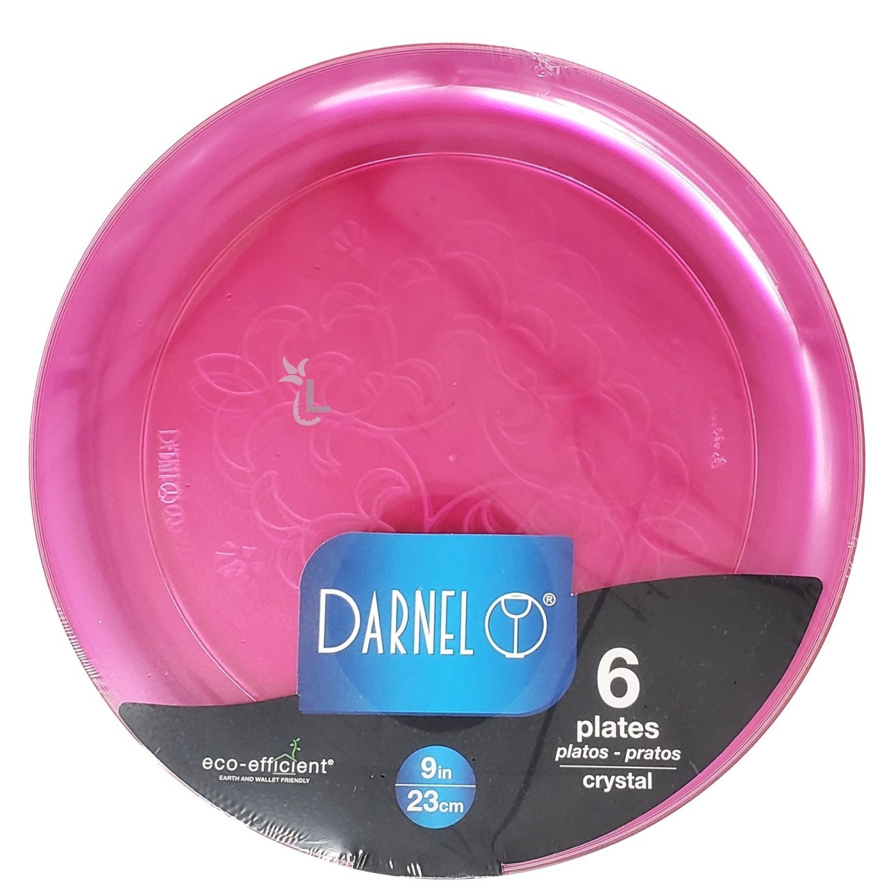 DARNEL PLATES CRYSTAL PINK 6x9in