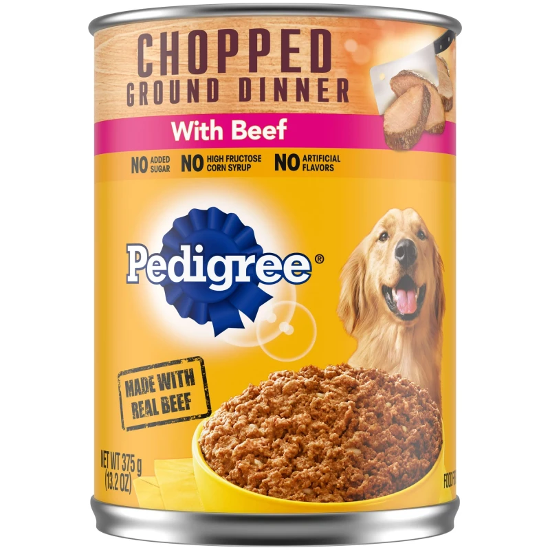 PEDIGREE CHOPPED GROUND DINNER 375g ASSORTED