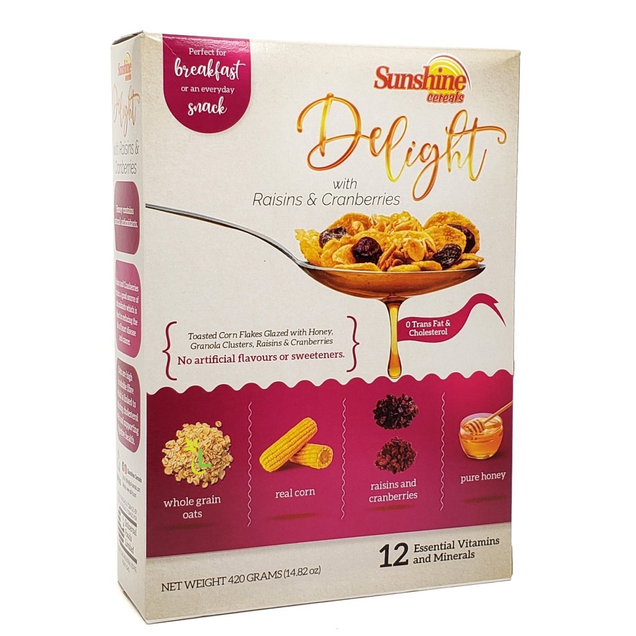 SUNSHINE DELIGHT RAISINS CRANBERRY 420g
