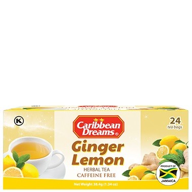 CARIB DREAMS TEA GINGER LEMON 24s