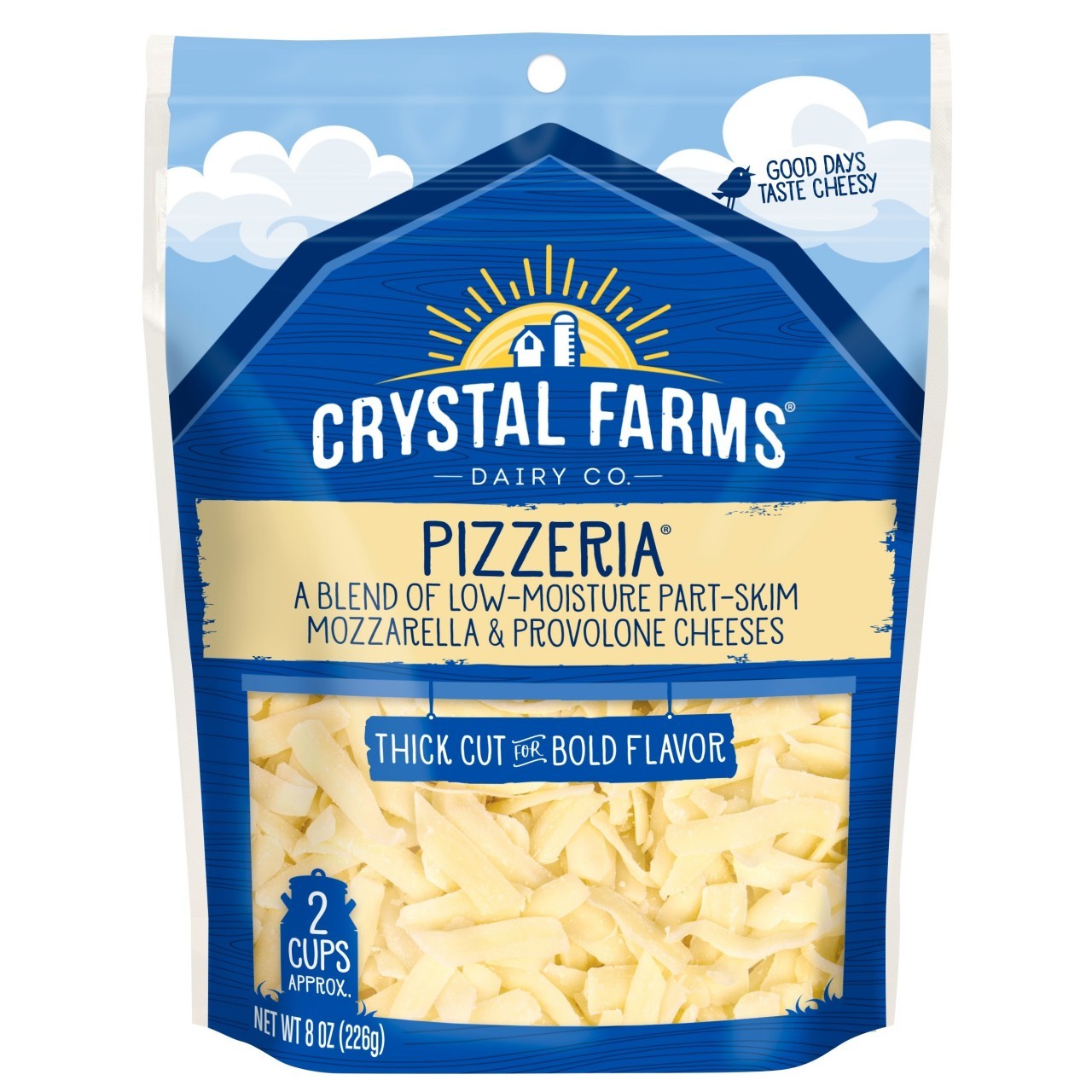 CRYSTAL FARMS PIZZERIA SHRED 8oz