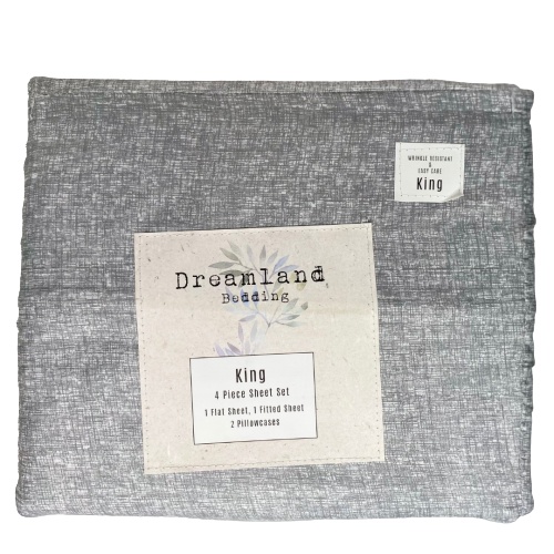 Dreamland Bedding 4 Piece King Size Sheet Set