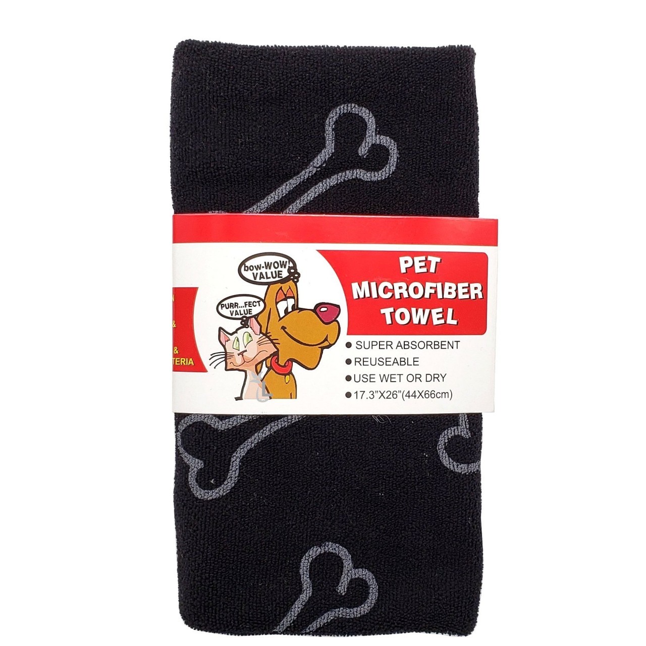 BOW-WOW VALUE PET MICROFIBER TOWEL 44x66