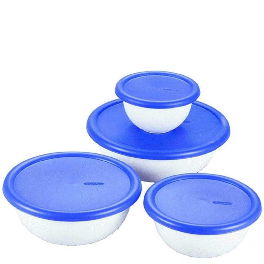 STERILITE COVERED BOWL SET 8pc