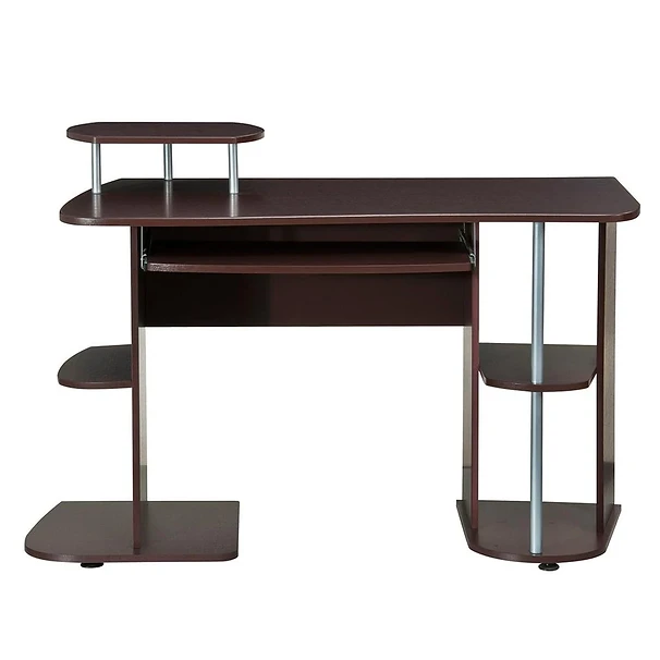 Techni Mobili Complete Computer Workstation Desk with Storage, Chocolate