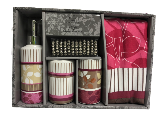 Estex Home Fashions 16pc Bathroom set, Red