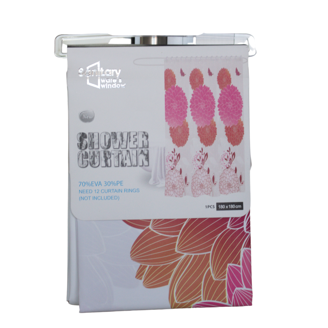 Sanitary Ware's Window Shower Curtain, 1PCS, 180 x 180 cm