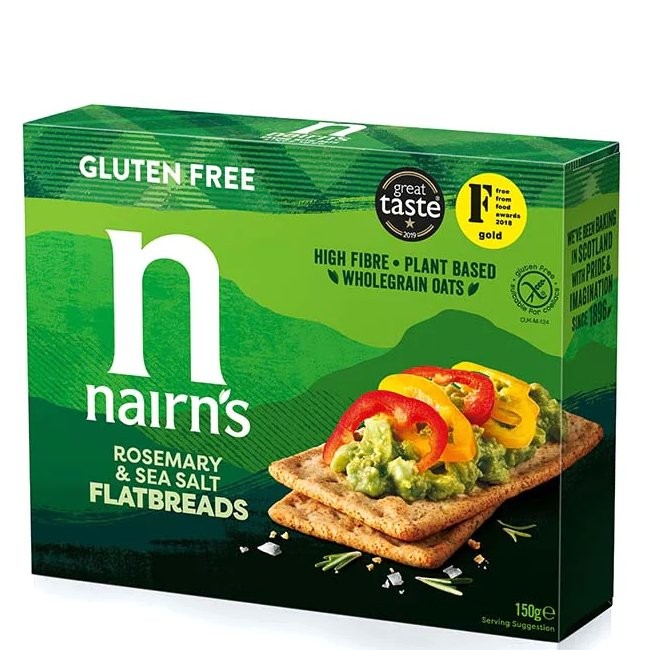 NAIRNS FLATBREAD ROSEMARY GF 150g