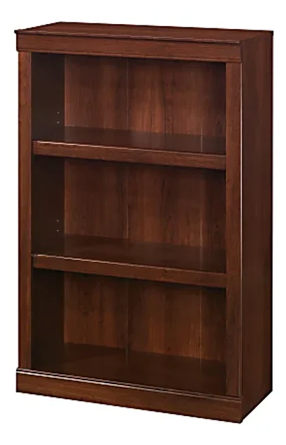 Realspace® 45"H 3-Shelf Bookcase, Mulled Cherry