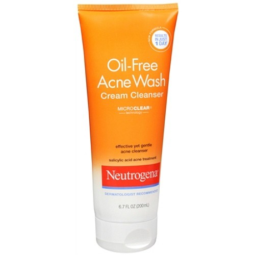 Neutrogena Oil-Free Cream Cleanser Salicylic Acid Acne Treatment 6.7 fl oz (200 ml)