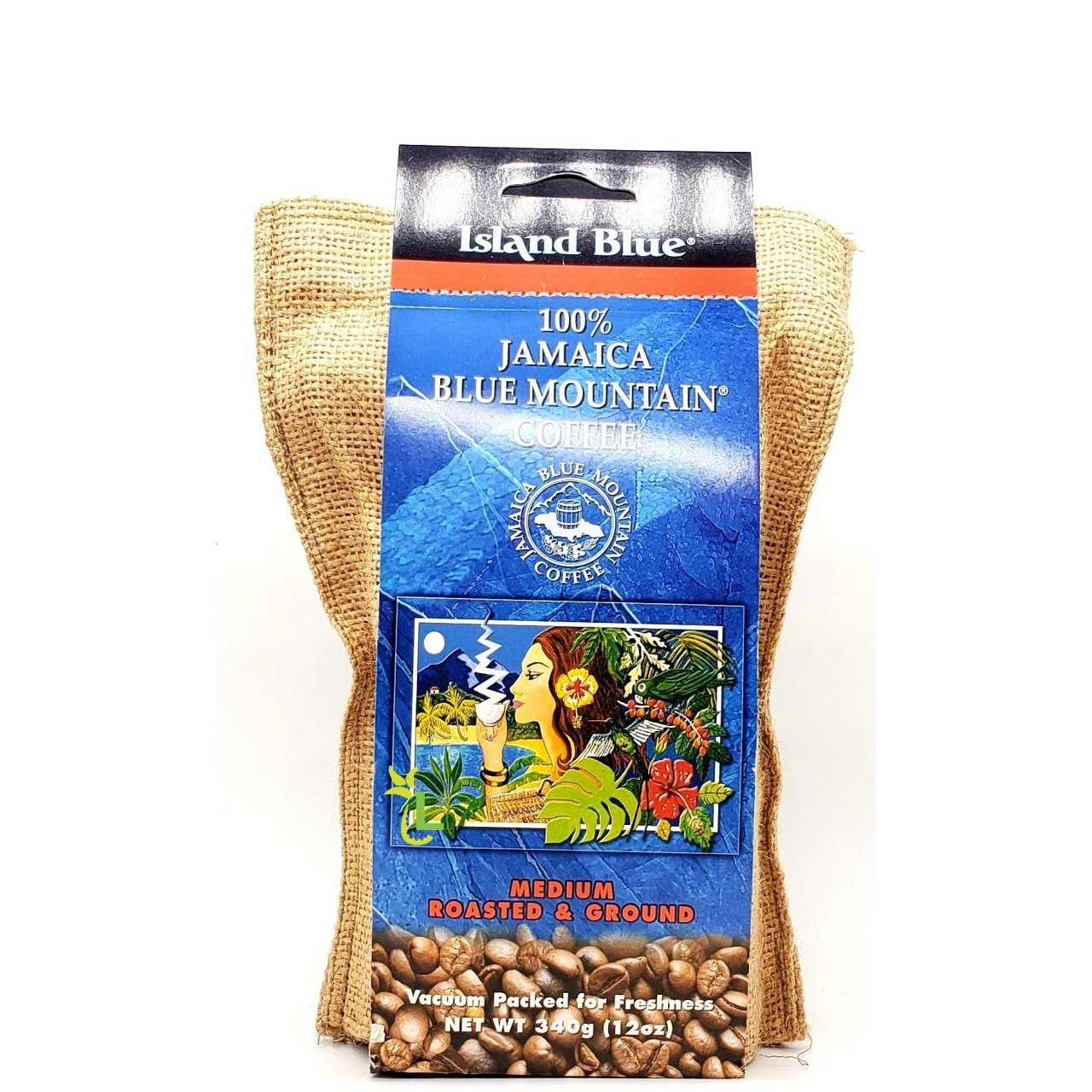 ISLAND BLUE BURLAP GROUND 12oz