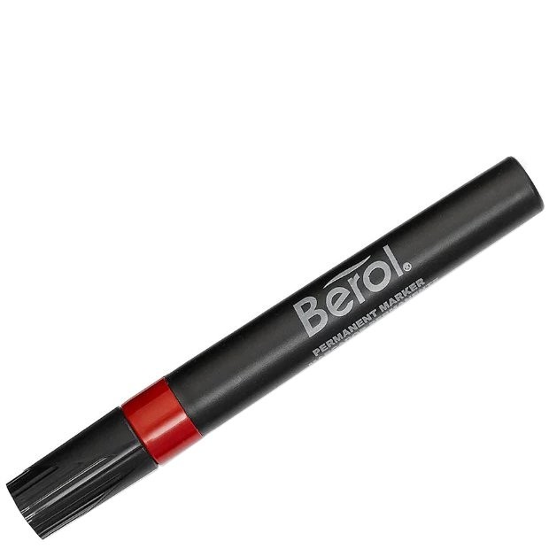 BEROL PERMANENT MARKER RED 1ct