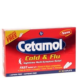 CETAMOL COLD&FLU NIGHTTIME 20s