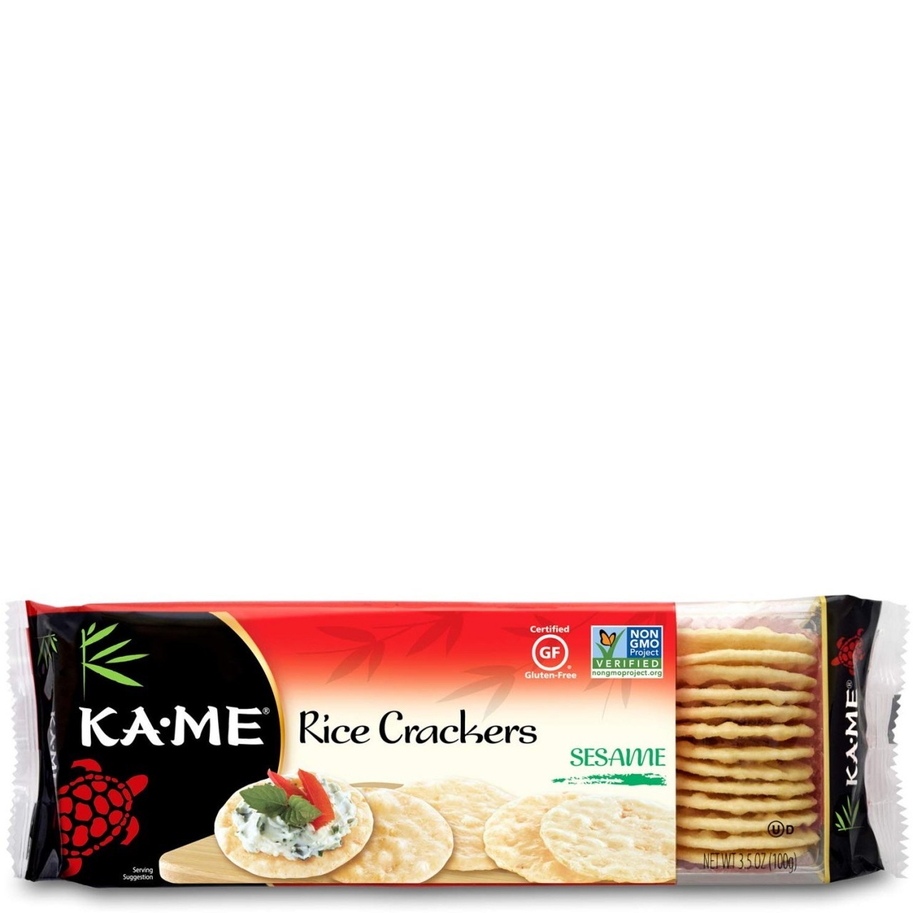 KAME RICE CRACKERS SESAME 3.5oz