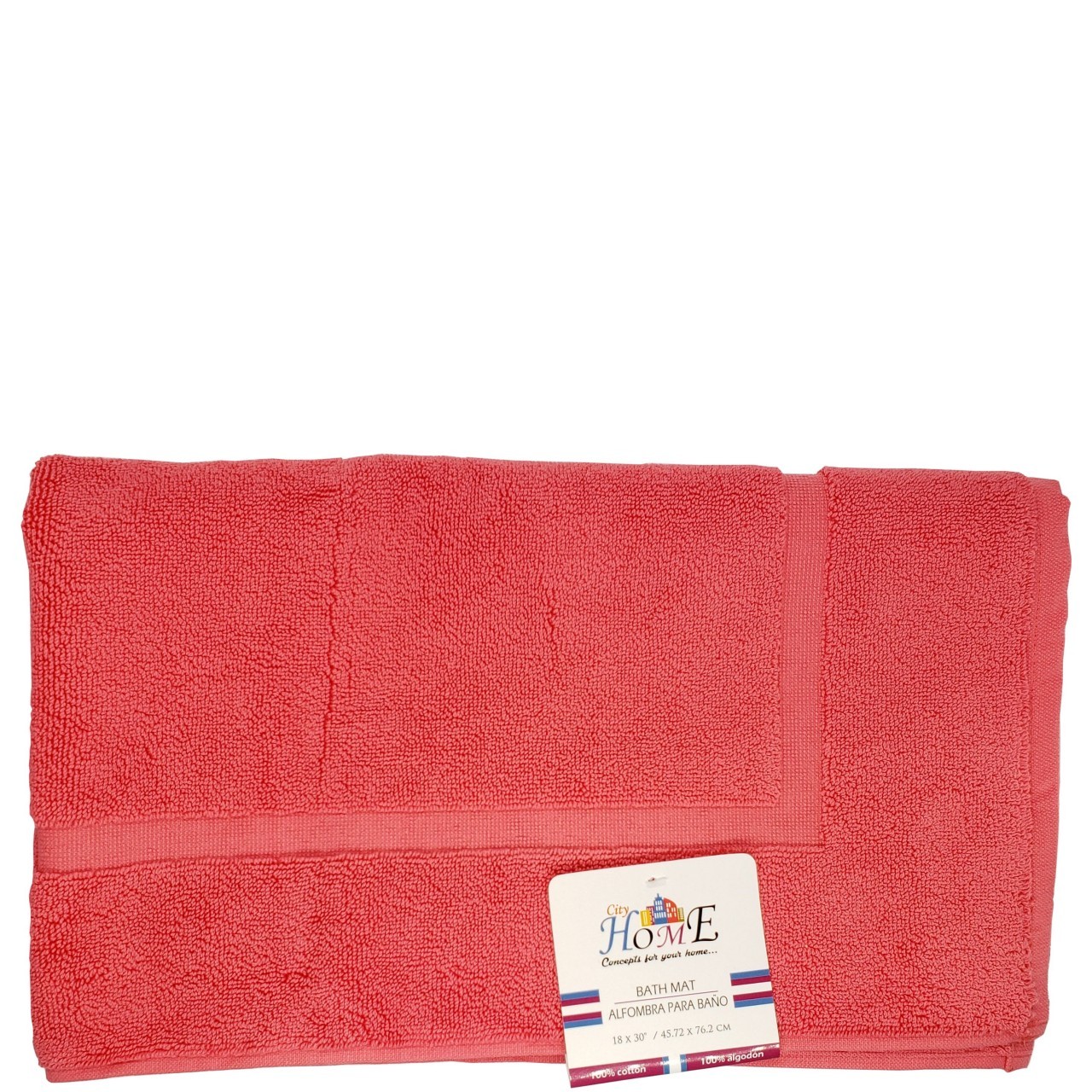 CITY HOME BATH MAT BURNT ROSE 18x30