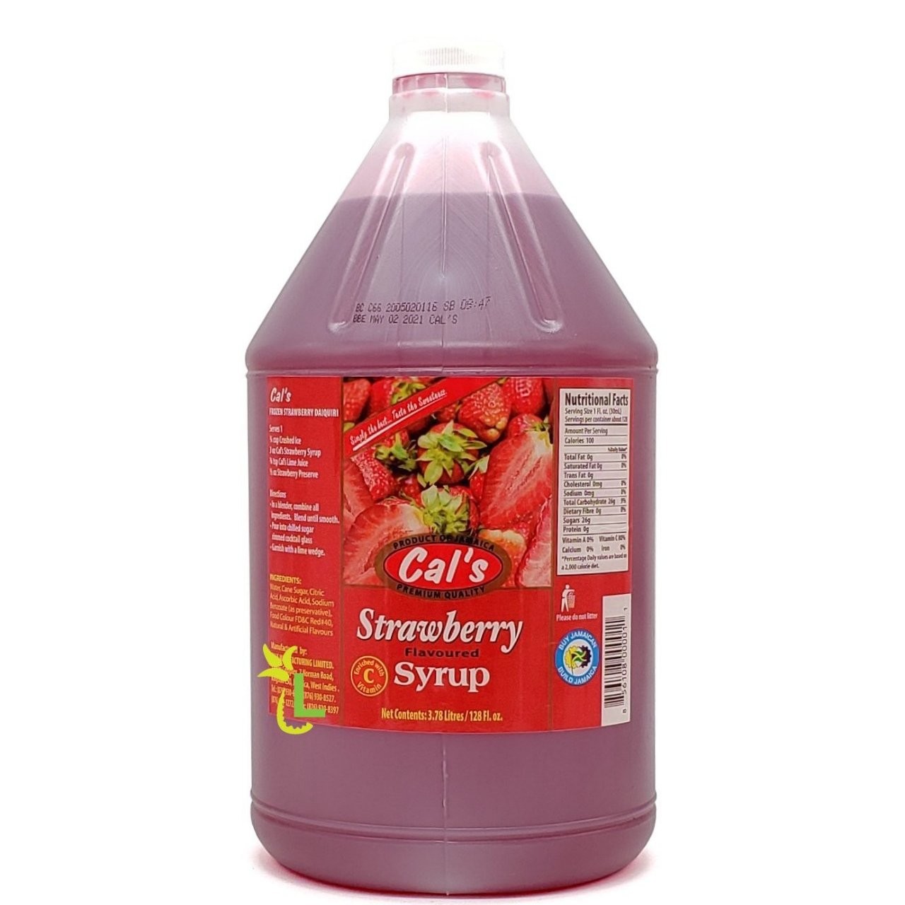 CALS SYRUP STRAWBERRY 3.78L