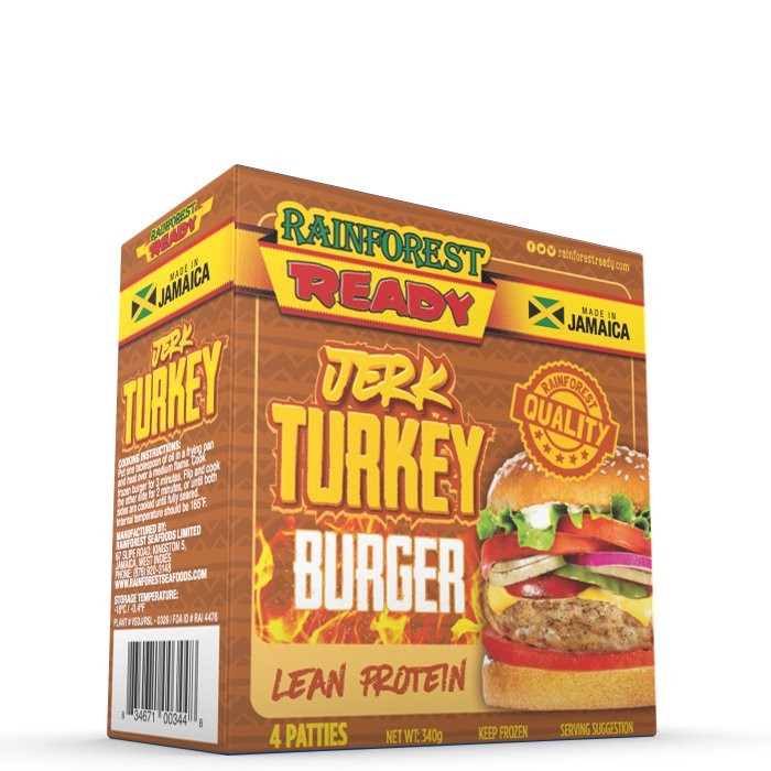 RAINFOREST READY BURGER TURKEY JERK 340g