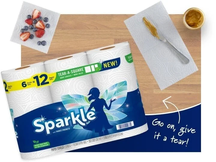 Sparkle Paper Towels White