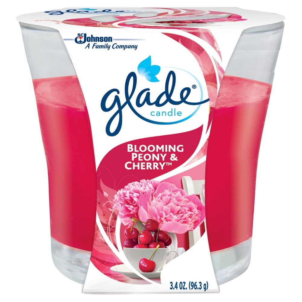 GLADE CANDLE B/PEONY & CHERRY 3.4oz
