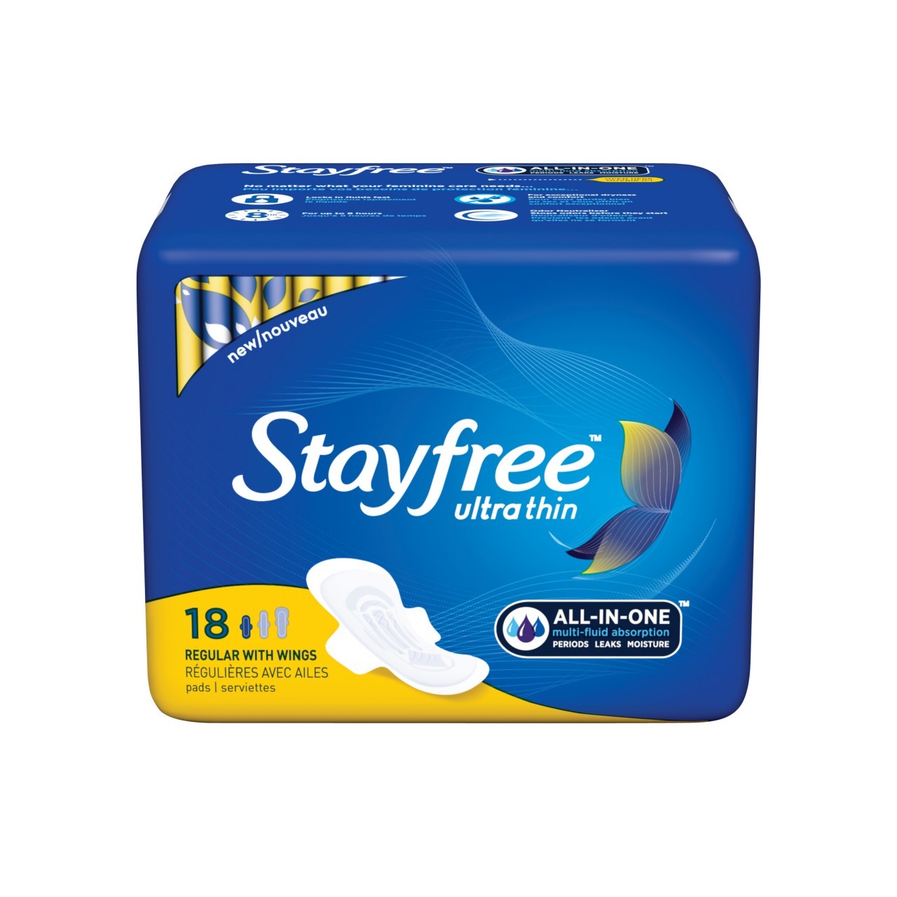 STAYFREE U/THIN REG W/WINGS 18s