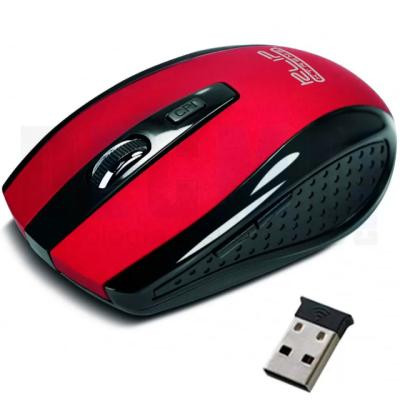 Klip Xtreme - Mouse - Wireless, 2.4 GHz Red Nano 6-button Opt