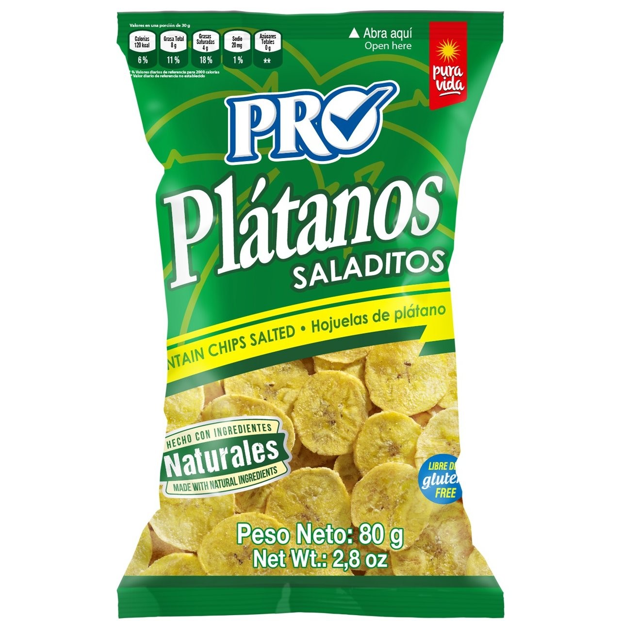 PRO PLATANOS SALADITOS 80g