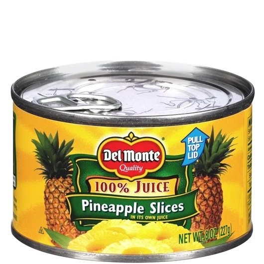 DEL MONTE PINEAPPLE SLICES JUICE 8oz