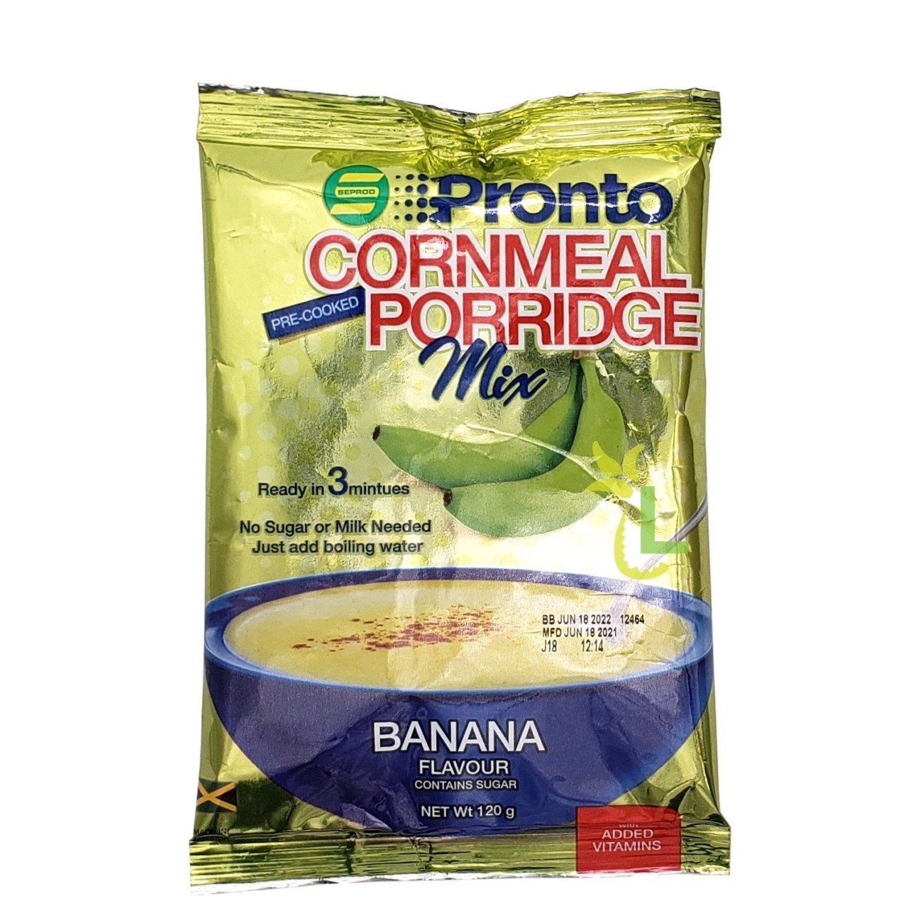 PRONTO INST CORNMEAL PORRIDGE BAN 120g