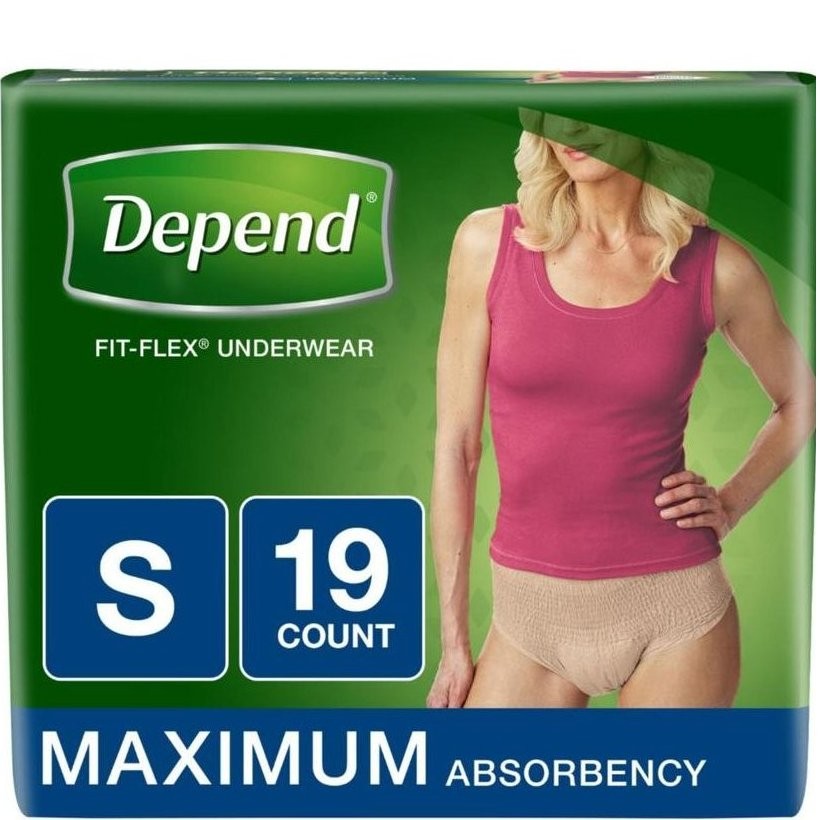 DEPEND UNDERWEAR (W) SM 19s