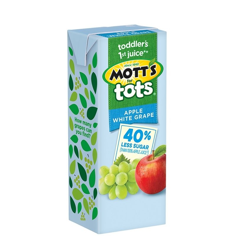 MOTTS 4 TOTS APPLE WHITE GRAPE 6.75oz
