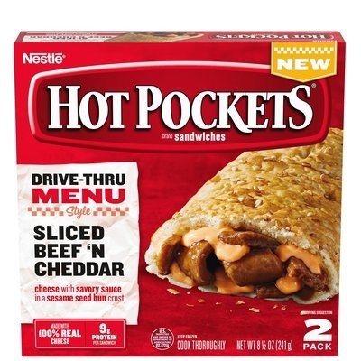 HOT POCKET SLICED BEEF N CHEDDAR 241g