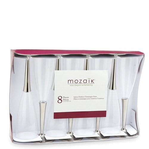 MOZAIK CHAMPAGNE FLUTES 8ct