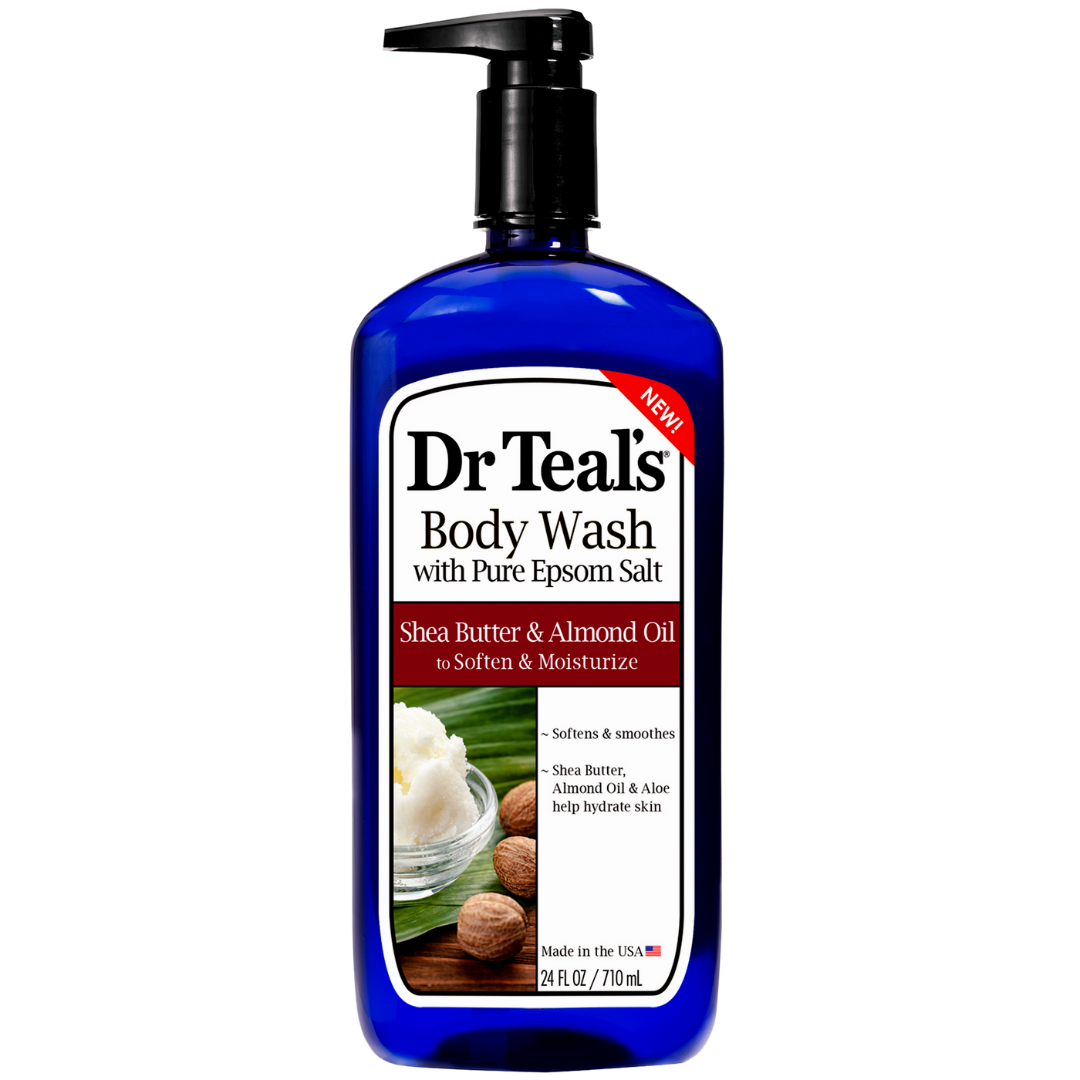 Dr. Teal's Epsom Salt Body Wash with Shea Butter and Almond Oil, 24 oz