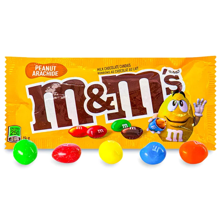 M&M MILK PEANUTCHOCOLATE CANDIES 49.3G