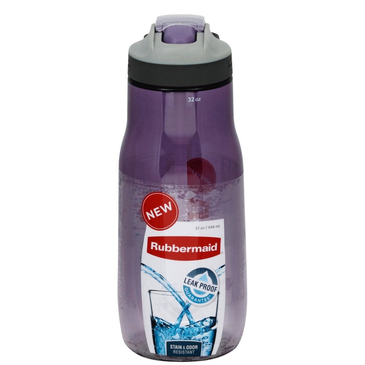 RUBBERMAID WATER BOTTLE PURPLE 32oz