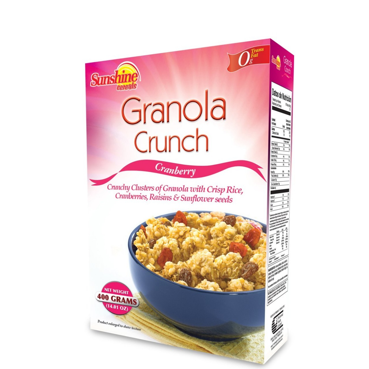 SUNSHINE GRANOLA CRUNCH CRANBERRY 400g