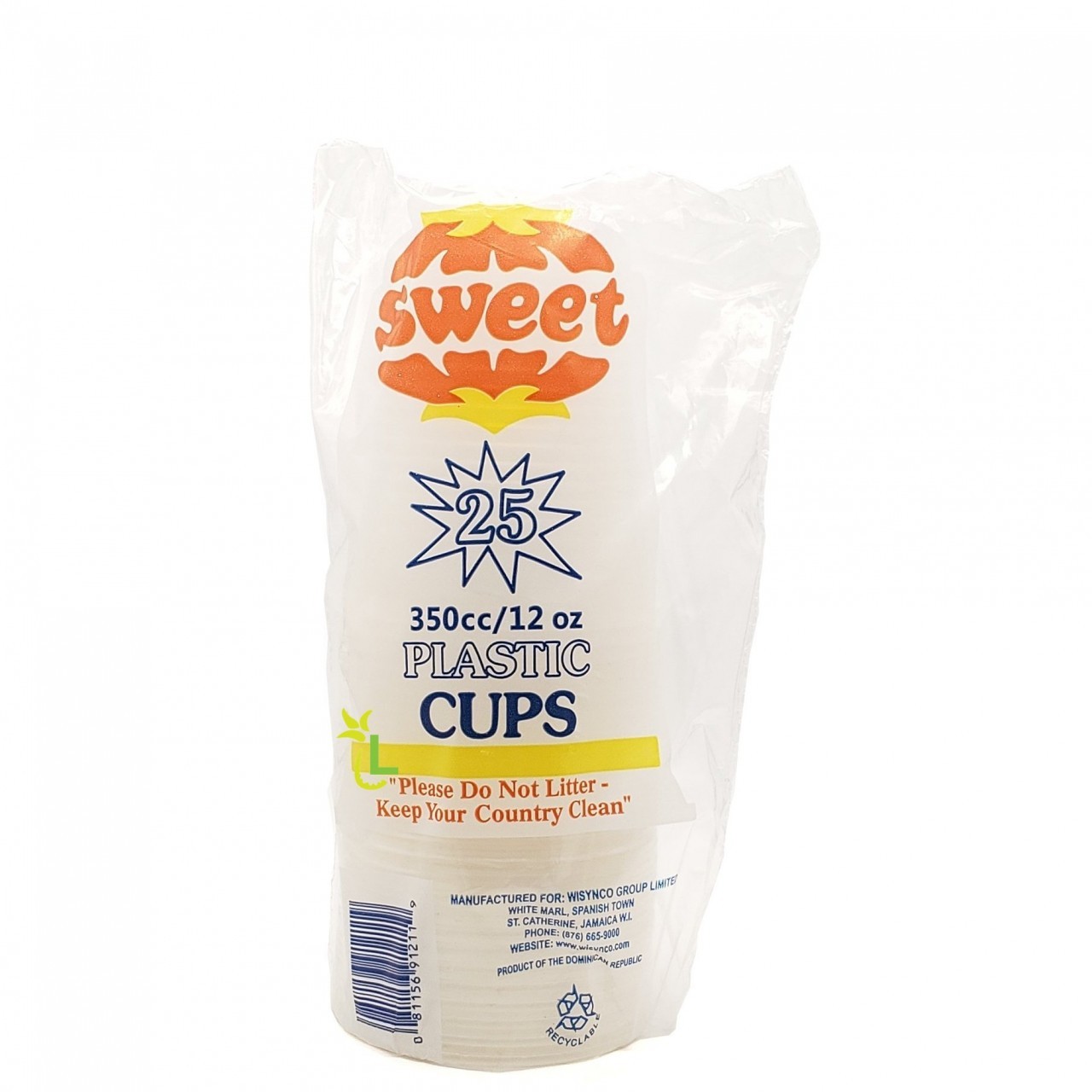 SWEET PLASTIC CUPS 25x12oz