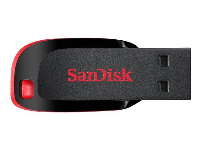 SanDisk Cruzer Blade - USB flash drive - 64 GB/ black, red
