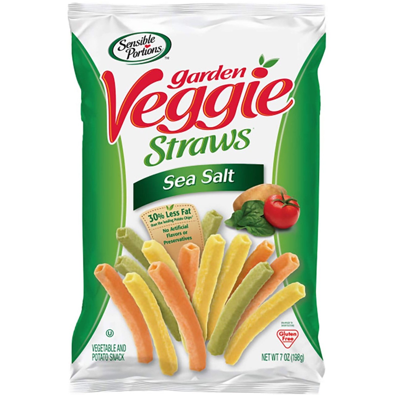 SENSIBLE VEG STRAWS LITE SALT 7oz