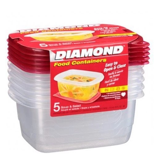DIAMOND CONTAINER SOUP & SALAD 5x24oz