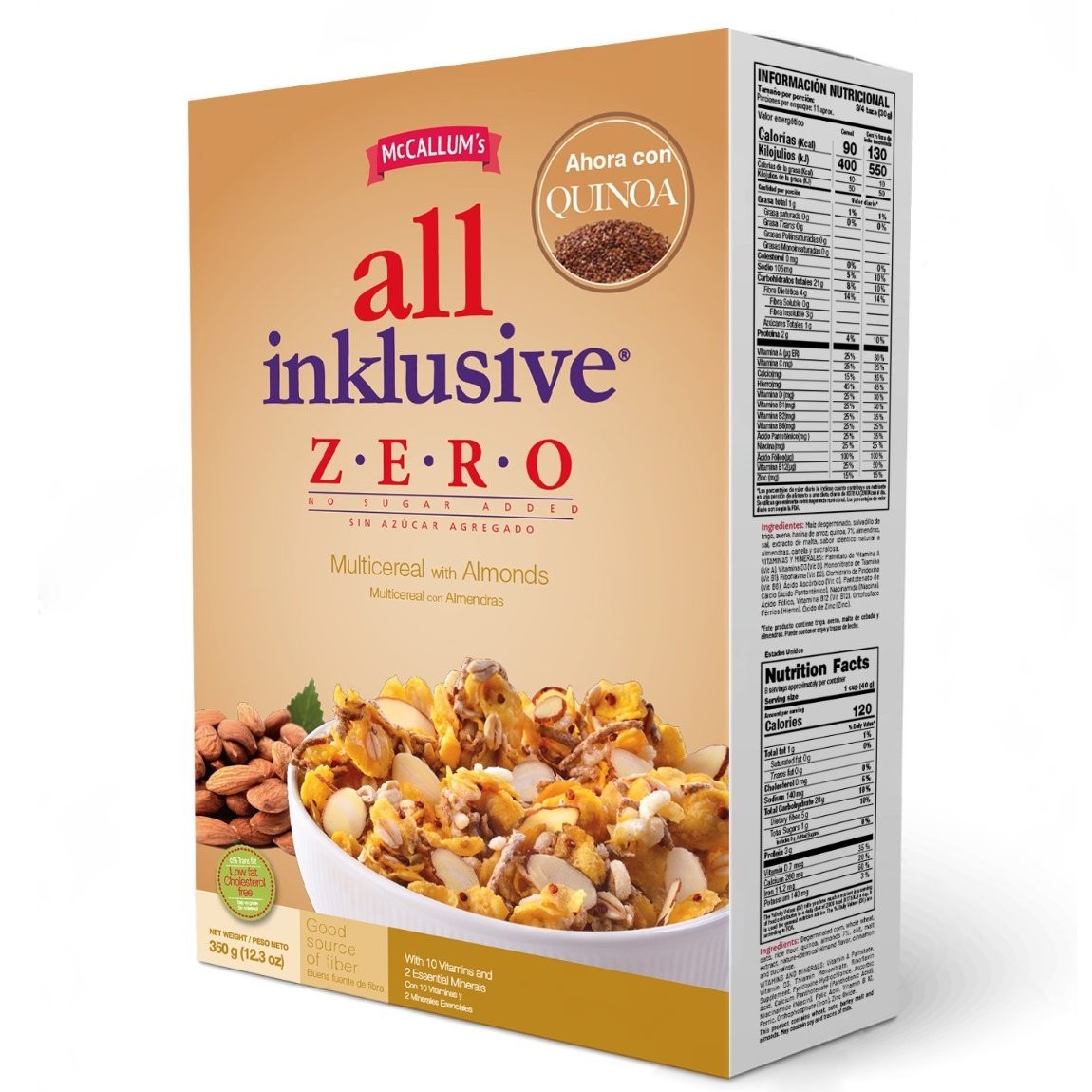 MCCALLUMS INKLUSIVE ZERO ALMONDS 350g