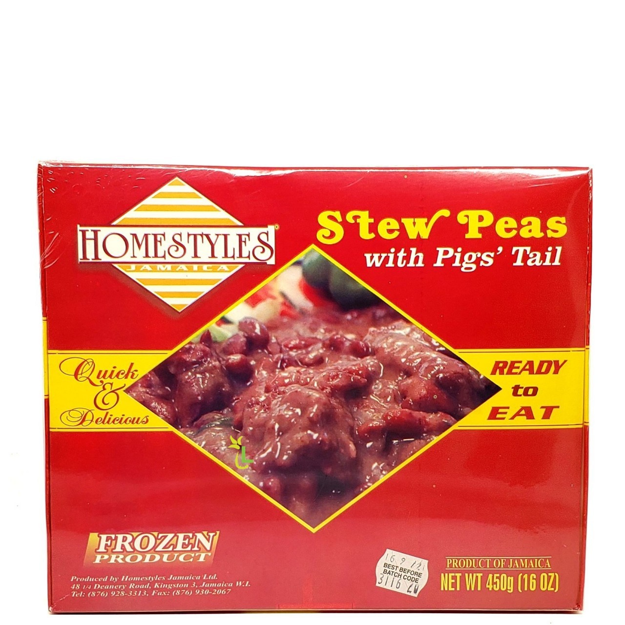 HOMESTYLES STEW PEAS PIGTAIL 16oz