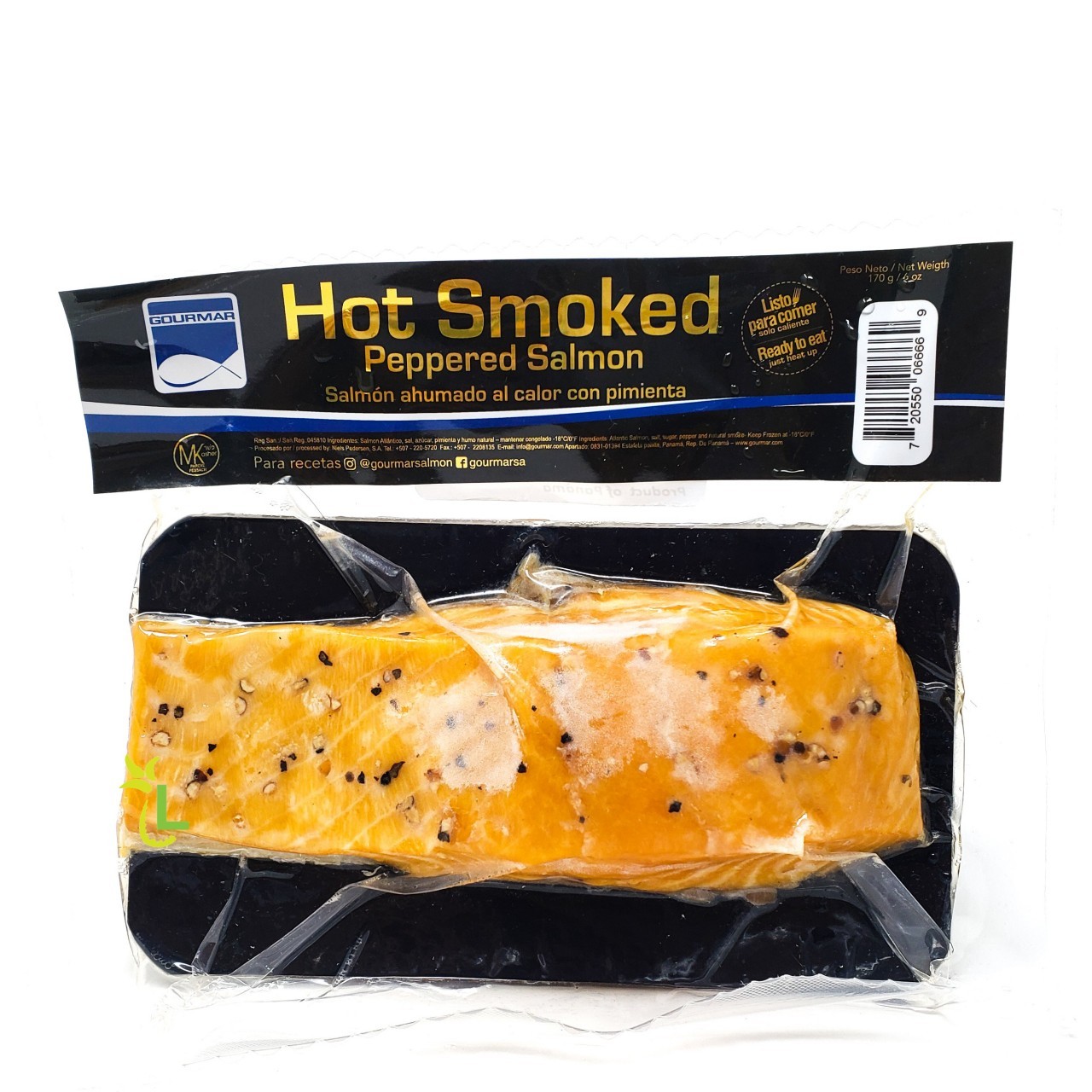 GOURMAR SALMON SMOKED PEPPER FLT 170g